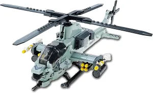 Stem Building Sets for Boys 8-12 597pcs US AH-1Z Armed Helicopter Building Blocks Toys for Kids and Adults