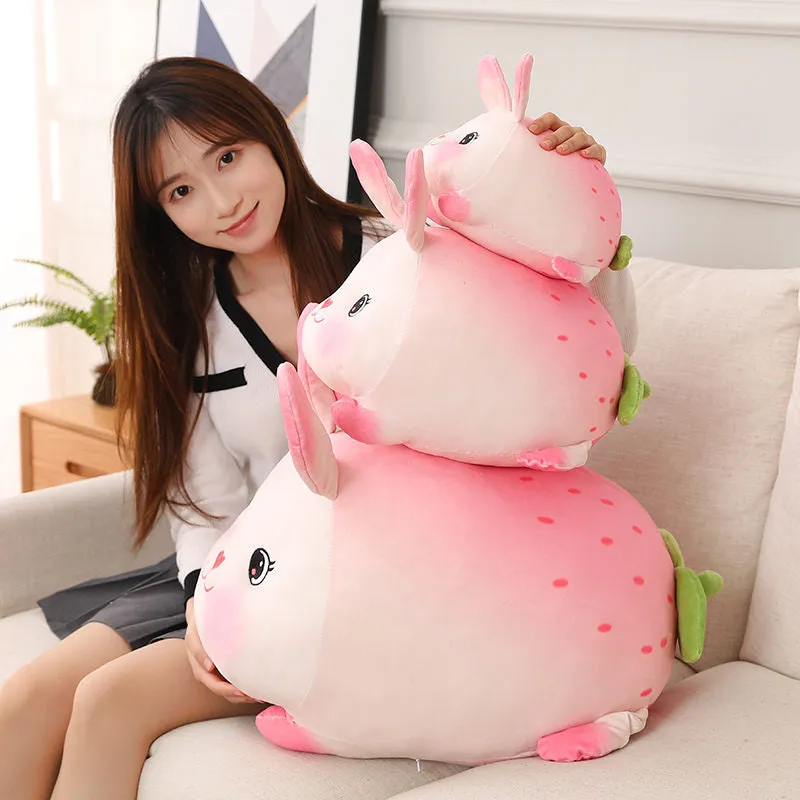 Strawberry Rabbit Bunny Stuffed Animal Plush