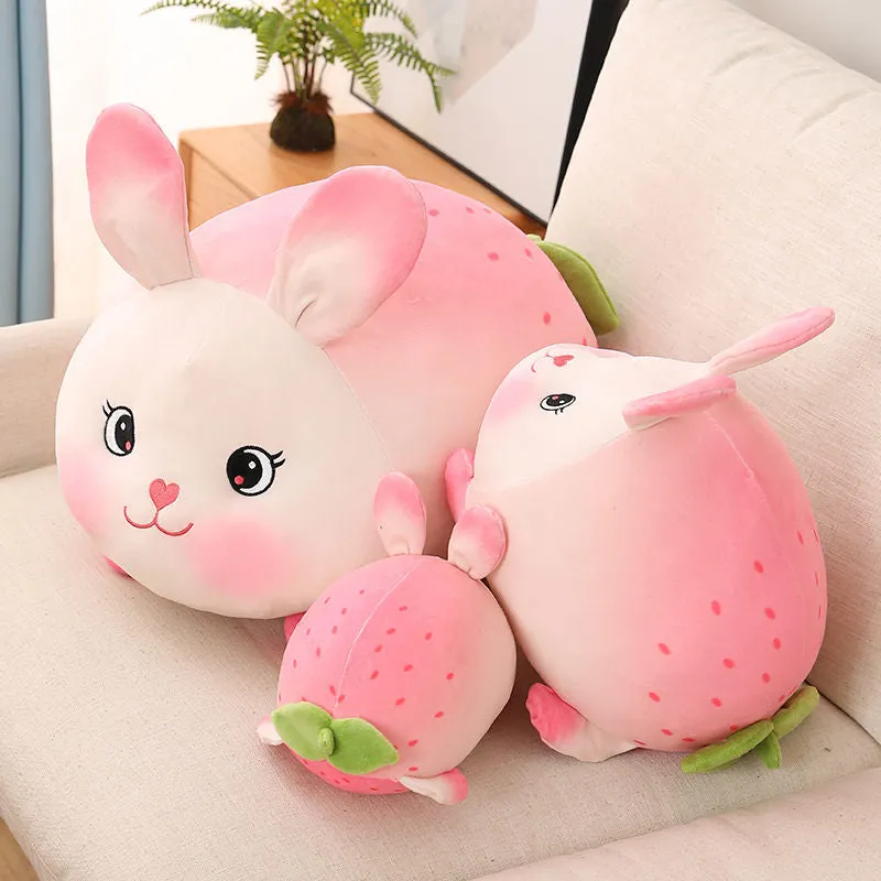 Strawberry Rabbit Bunny Stuffed Animal Plush