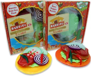 Stretcheez Burrito Two Pack - Play Food for Kids - Stretchy Pretend Food & Toppings - Mix & Match - Collect Them All - Works with Role Play Kitchens - Twelve Assorted Sets Available for Boys & Girls