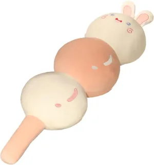 Stuffed Candy Animal Plush Pillow:Novelty Cute Soft Cuddle Bunny Sugarcoated Haws on A Stick Hugging Fuzzy Toy Kawaii Sleeping Plushie Home Decor Gift for Kids Girl Birthday Valentine Christmas 25.5in