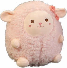 Stuffed Animal Sheep Plush Pillow:Novelty Cute Soft Cuddle Pink Lamb Hugging Doll Fuzzy Toy Adorable Kawaii Sleeping Plushie Home Car Decor Gift for Girls Boy Kids Birthday Valentine Christmas 12in