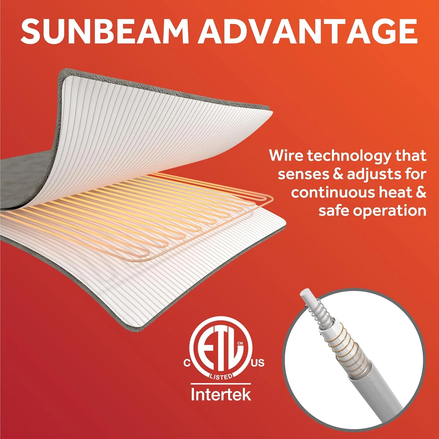 Sunbeam Electric Restful Quilted Heated Mattress Pad, 12 Heat Settings, 12-Hour Selectable Auto Shut-Off, Fast Heating, Warming Bed, Soft Extra-Cozy Fabric, Twin, 39" x 75"