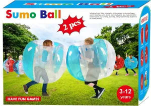 SUNSHINE-MALL 2 PC Kids Sumo Balls, Bumper Bounce Toys, Sumo Balls for Kids, Lawn Game Ball for Kid Outdoor Team Gaming Play.(36 inch, Blue Blue)