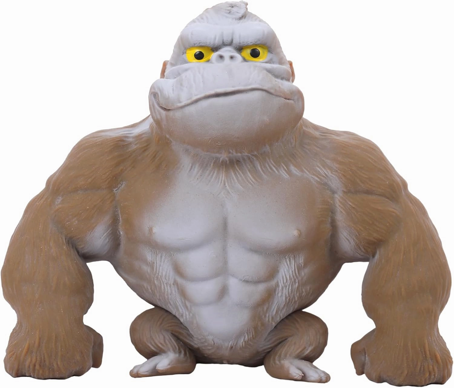 Super Stretchy Gorilla Fidget Toy, Squishy Monkey Squeeze Toy, Splat Maxi Kong, Sensory and Fidget Toy for Kids and Adults, Fun Gift for Fidgeters, Ideal Gift for Kids (Brown)