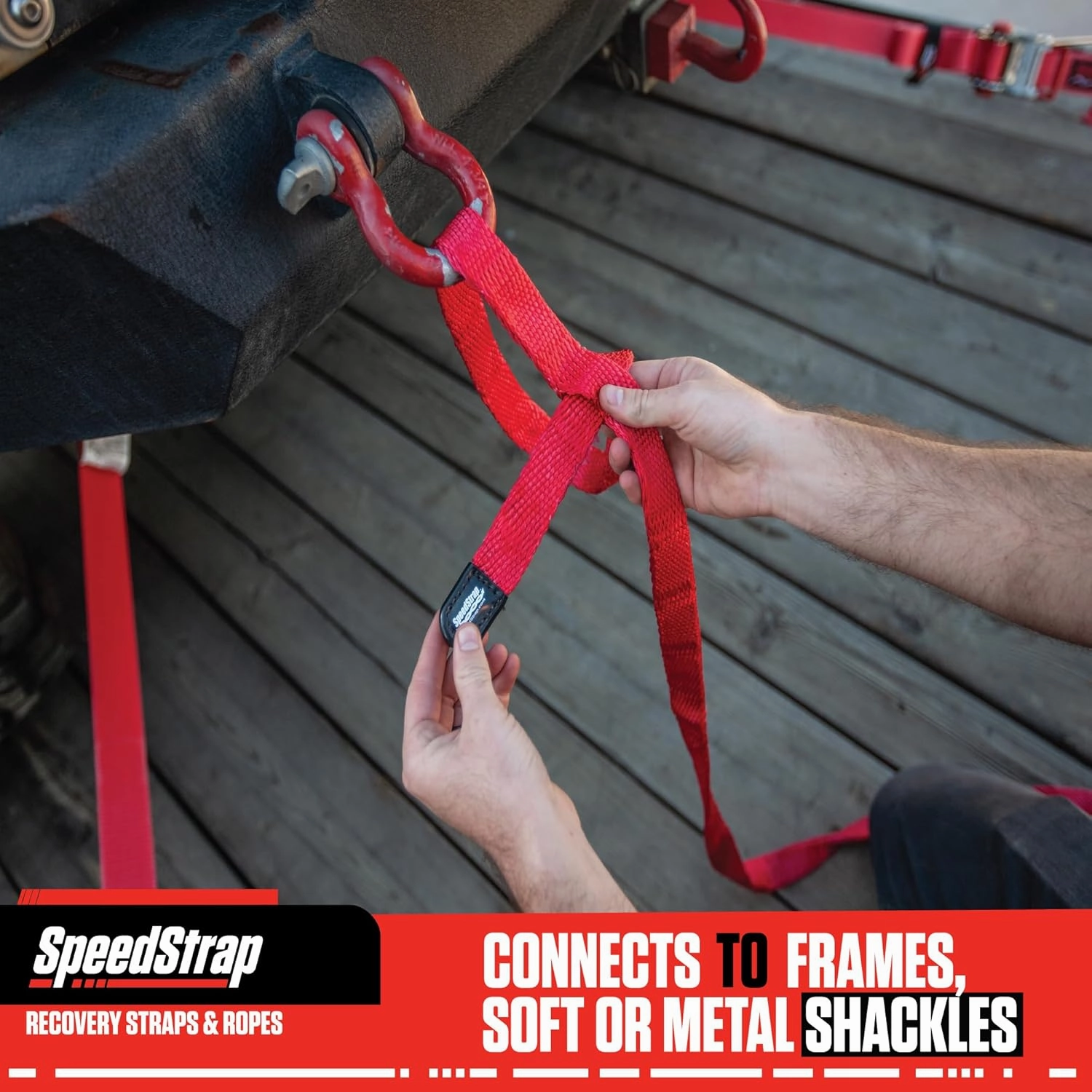 SuperStrap Weavable Recovery Tow Strap 1" x 30' - Heavy Duty 7,000 lb Break Strength, Emergency Towing Rope for Offroad 4x4, Car, SUV, ATV, Boat