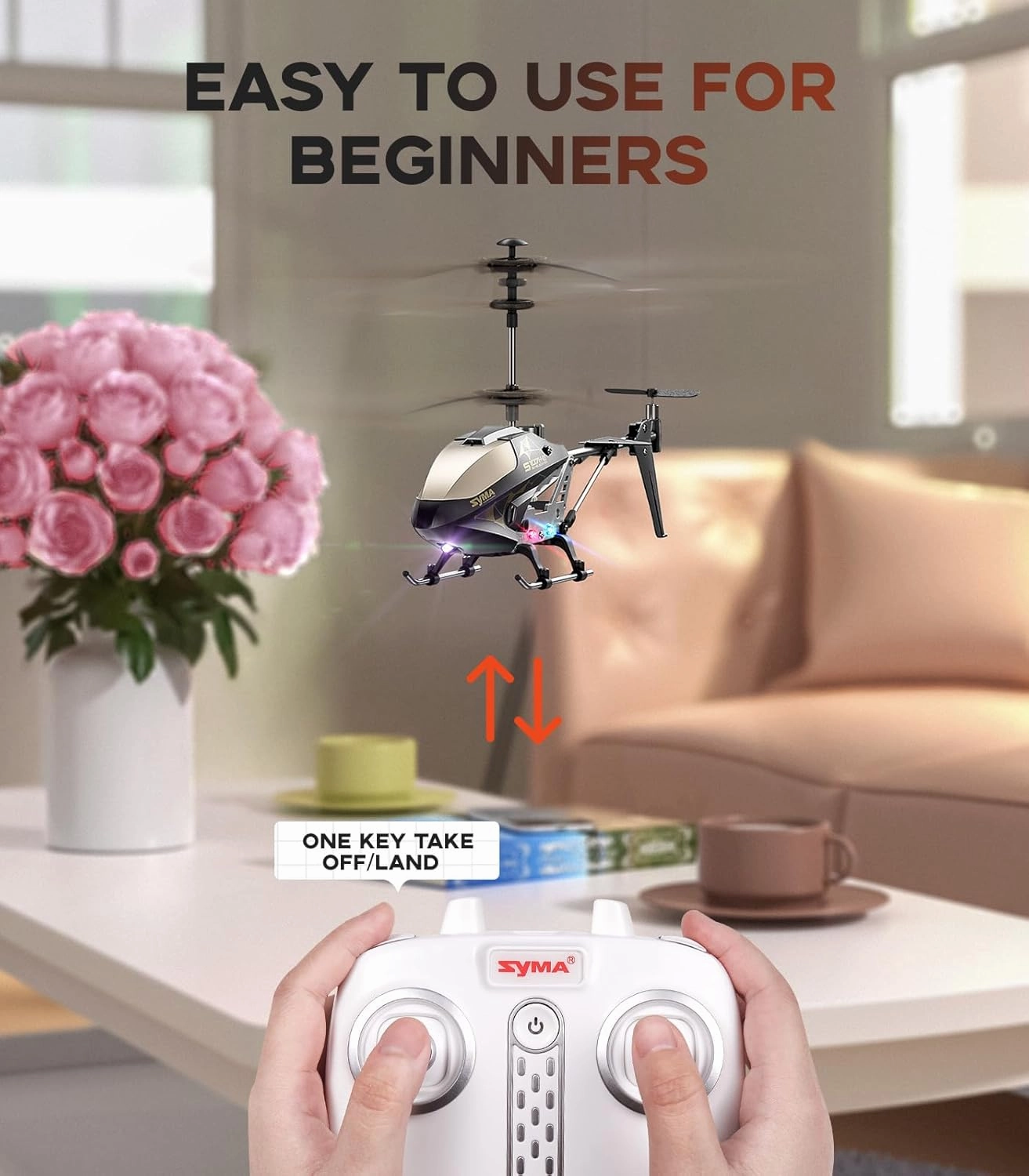 SYMA S107H-E RC Helicopter, Remote Control Helicopter with Altitude Hold, 3.5 Channel, Gyro Stabilizer, Aircraft Toys for 8-12 Kids Beginners as a Gift