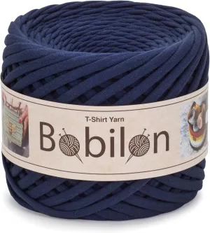 T-Shirt Yarn Macrame Blue Sapphire, 7-9 mm Organic Cotton T-Yarn for Crocheting & Knitting