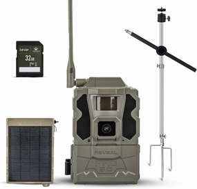 TACTACAM Reveal Pro 3.0 LTE Cellular Trail Camera AT&T & Verizon, 4K Photo Quality, No Glow, for Hunting, Surveillance Includes Solar Panel, 32GB SD, & Tripod Mount
