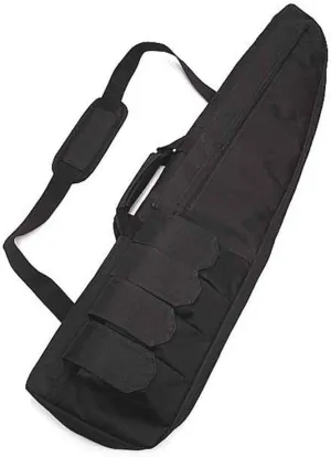 Tactical Soft Rifle Bag Thickened Foam Double Long Rifle Bag Dual Lockable Zippers, Available Length in 47" (Black)