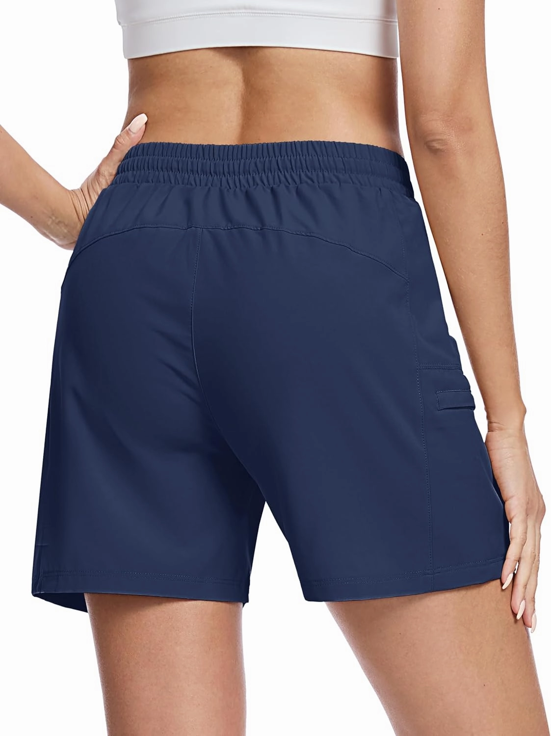 TACVASEN Women's Hiking Cargo Shorts Lightweight Water Resistant 5" Athletic Shorts with Zipper Pockets Golf Summer
