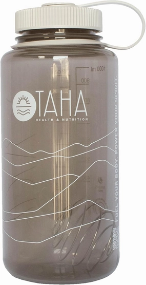 Taha Health & Nutrition Sustain Cotton Protein Shaker Water Bottle | BPA, BPS & Phthalates Free | Material Derived from 50% Plastic Waste | Wide Mouth | Shaker Ball, 32OZ
