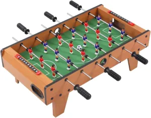 TALLO 27" Foosball Table, Wooden Football Game Set for Adults & Kids w/ 2 Footballs & 18 Soccer Keepers for Family Night, Game Room, Parties, Portable Tabletop Soccer Game