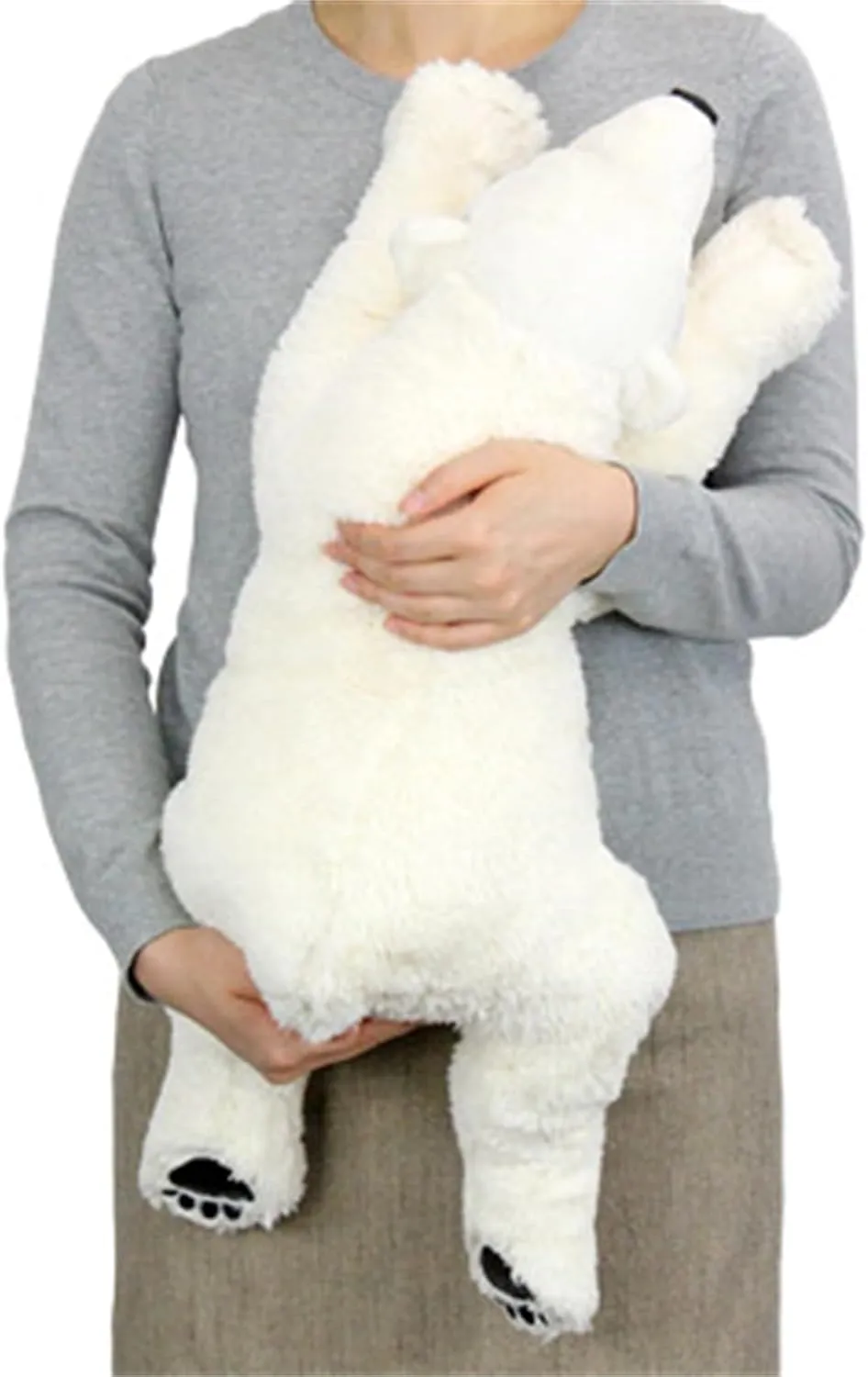 TAMMYFLYFLY Sleep Polar Bear Plush,Cute Stuffed Animal, Plush Toy, 67cm Soft Toy (Large)