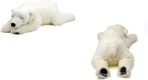 TAMMYFLYFLY Sleep Polar Bear Plush,Cute Stuffed Animal, Plush Toy, 67cm Soft Toy (Large)