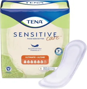 TENA Sensitive Care Ultimate Female Incontinent Pad Regular Length 16" L 54305, 99 Ct
