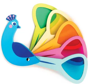Tender Leaf Toys - Peacock Colors - Wooden Colors Learning Toys for Toddlers, Kids, Pre-School Children Activity Game - Gifts, Animal Toy - Early Learning, Play Set with Acrylic Window - Age 18M 