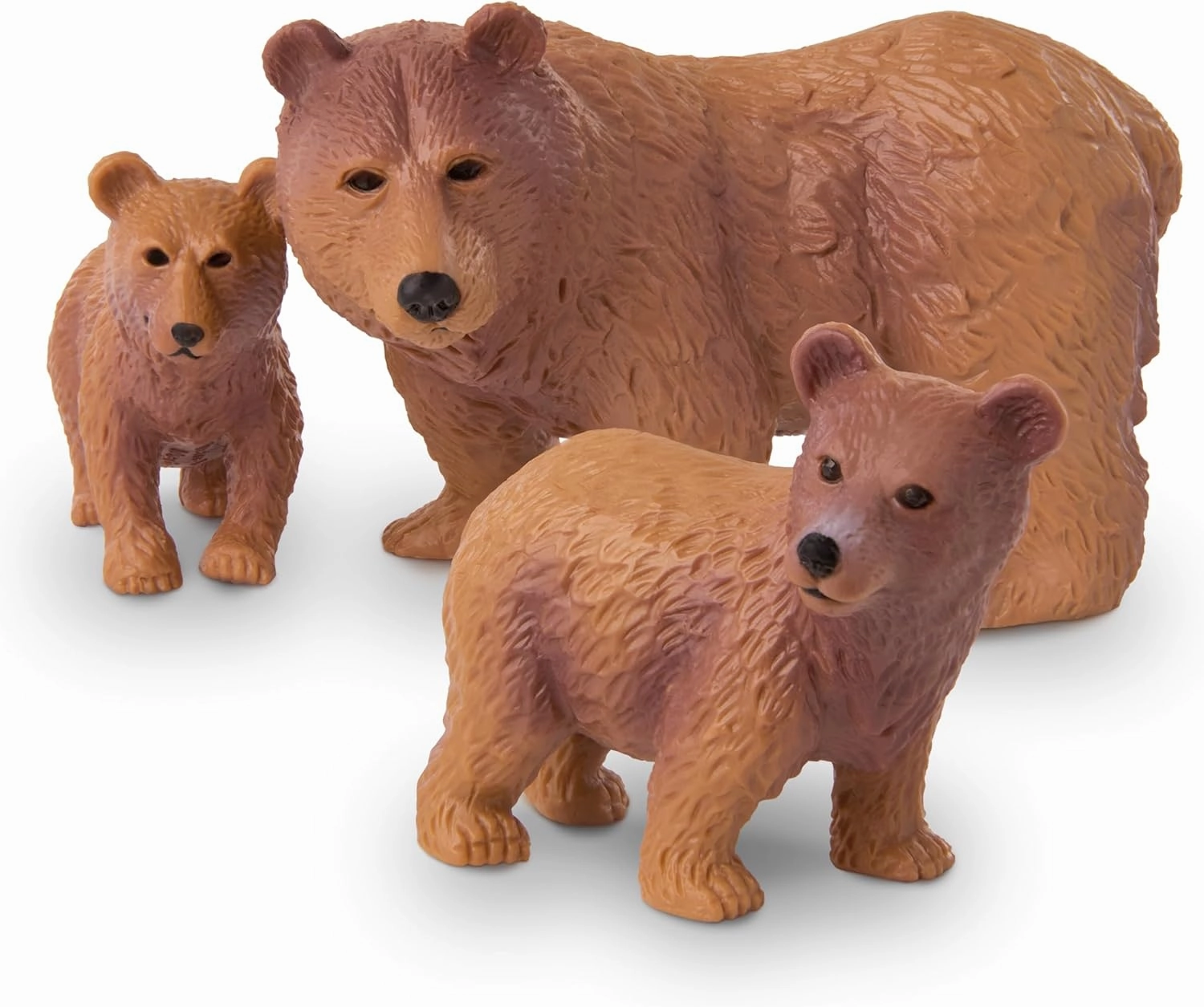 Terra by Battat – 4 Pcs Brown Bear Family Set – Realistic Plastic Animal Figurines – Zoo Animal Toys for Kids and Toddlers 3 