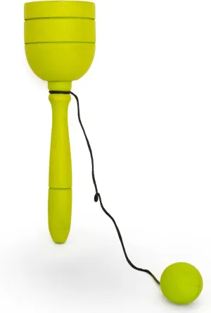 The Great Indian Bazaar Classic Wooden Green Cup & Ball Toss Catch Ball Fun Skill Game Set Gift Game Activity for Adults Birthday Party Favor Sets for Hand Eye Coordination & Fun