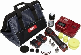 The Clean Garage Flex PXE 80 Cordless Mini Nano Polisher Kit | Polish and 10 Pads