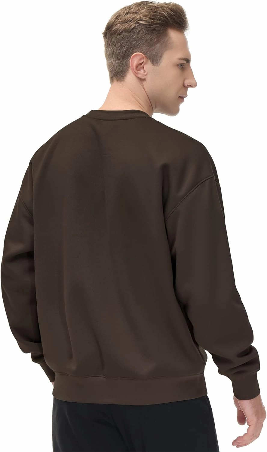 THE GYM PEOPLE Men's Fleece Crewneck Sweatshirt Thick Loose fit Soft Basic Pullover Sweatshirt