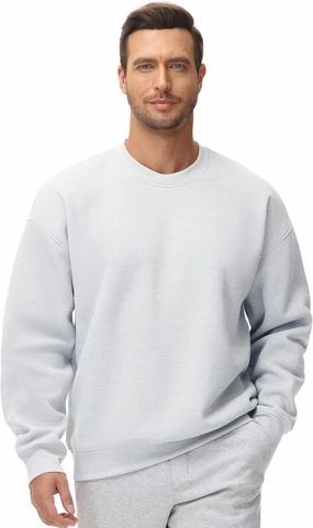 THE GYM PEOPLE Men's Fleece Crewneck Sweatshirt Thick Loose fit Soft Basic Pullover Sweatshirt