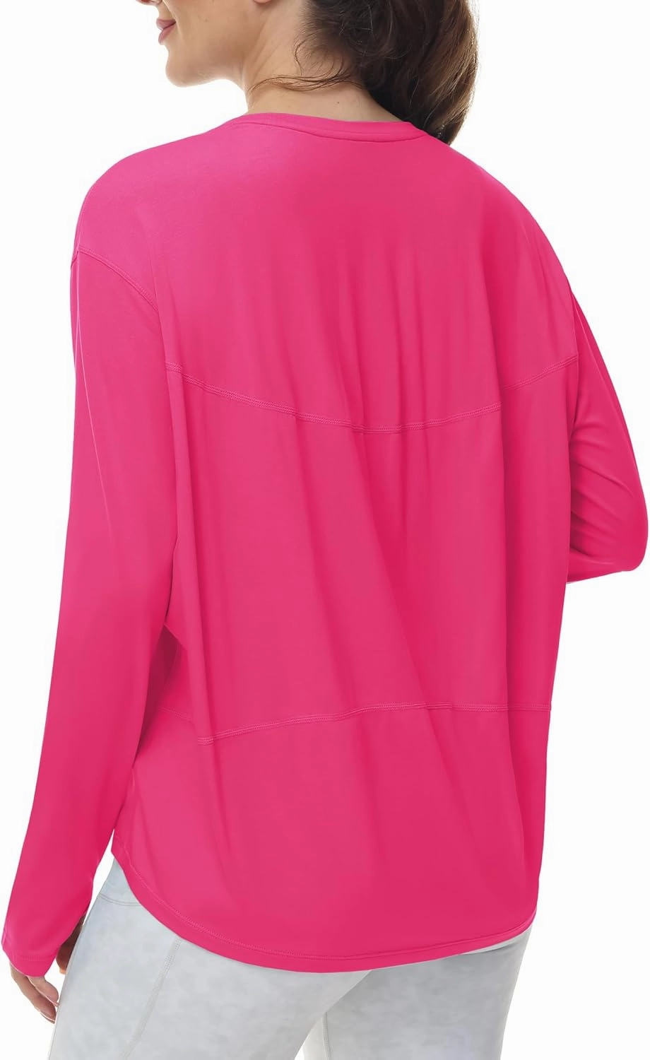 THE GYM PEOPLE Women's Long Sleeve Workout Shirts Back Loose Fit Running Tee Tops with Thumb Hole
