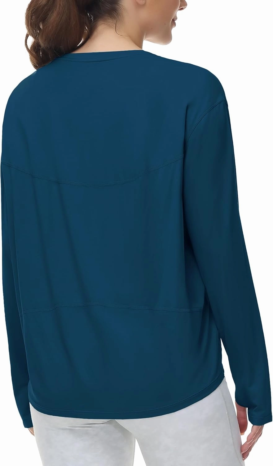 THE GYM PEOPLE Women's Long Sleeve Workout Shirts Back Loose Fit Running Tee Tops with Thumb Hole