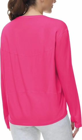 THE GYM PEOPLE Women's Long Sleeve Workout Shirts Back Loose Fit Running Tee Tops with Thumb Hole