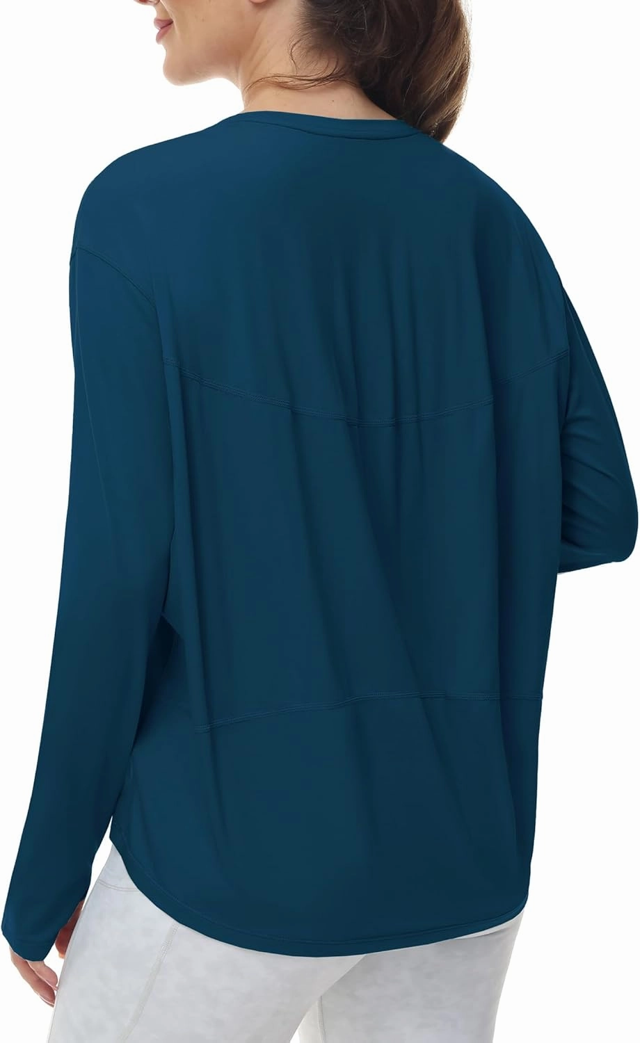THE GYM PEOPLE Women's Long Sleeve Workout Shirts Back Loose Fit Running Tee Tops with Thumb Hole