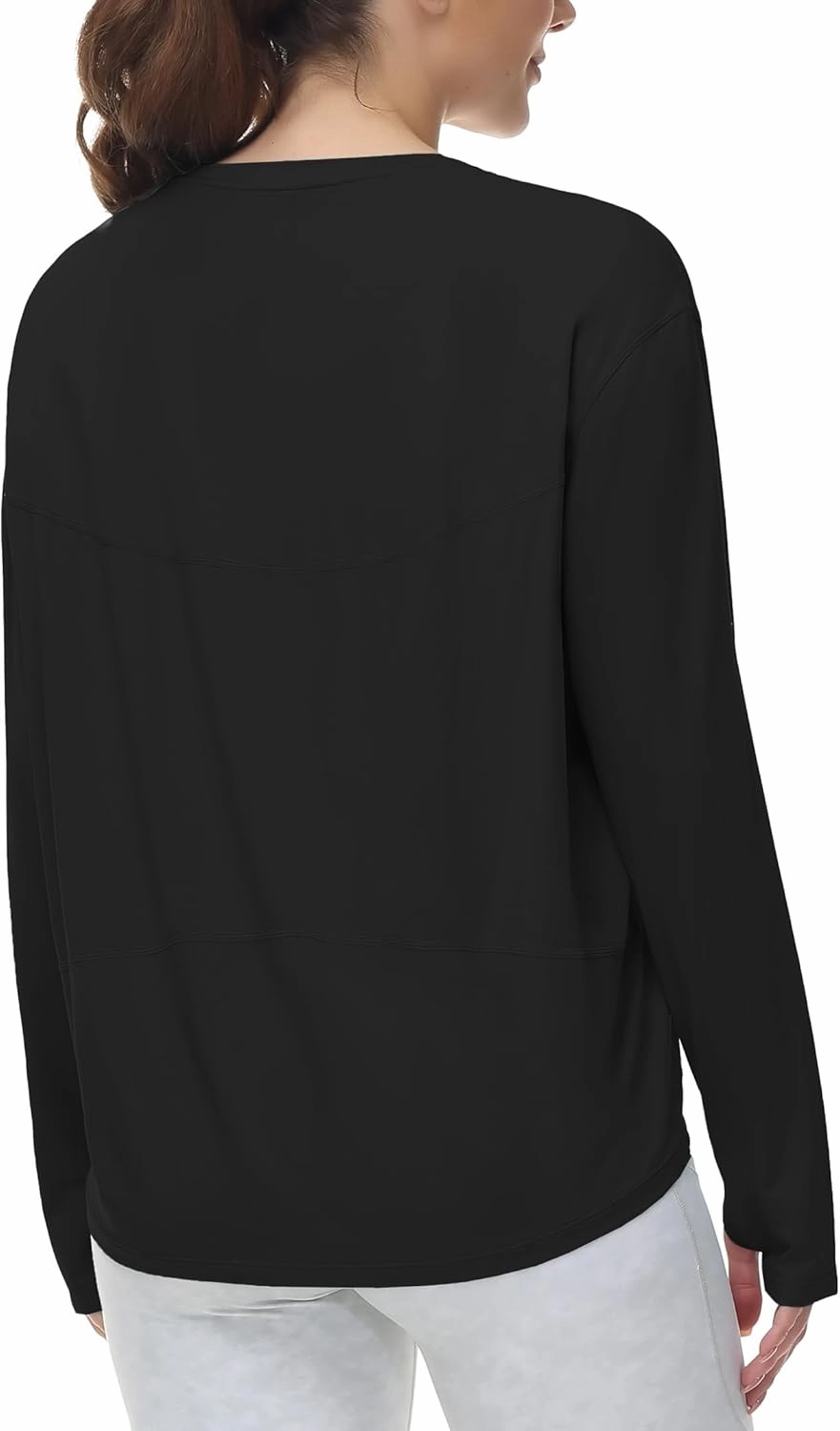 THE GYM PEOPLE Women's Long Sleeve Workout Shirts Back Loose Fit Running Tee Tops with Thumb Hole