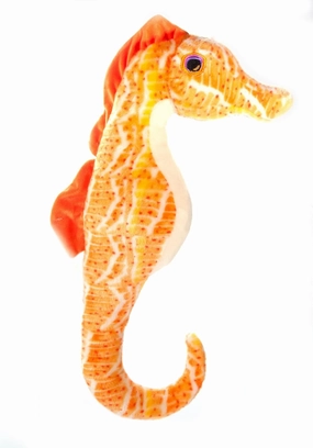 The Petting Zoo Seahorse Stuffed Animal Plushie, Gifts for Kids, Earth Keeperz Sealife Animals, Zoologee Orange Seahorse Plush Toy, 15 inches