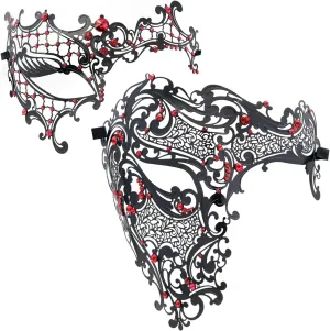 Thmyo Couples Masquerade Mask Venetian Phantom Of The Opera Laser Cut Metal Mask