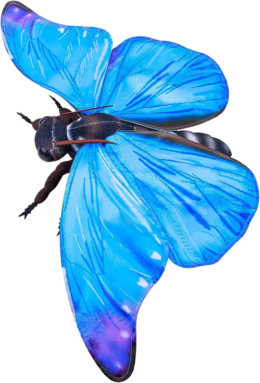 Tiny Heart Blue Morpho Plush Toy Stuffed Animal Realistic Butterfly Plush Toy Lovely Cute Soft Gifts for Kids Bedtime Companion Plushie Collection Interactive Play 11” Blue