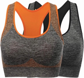 TOBWIZU Sports Bras for Women, Medium Support Yoga Gym Activewear Bras with Pocket