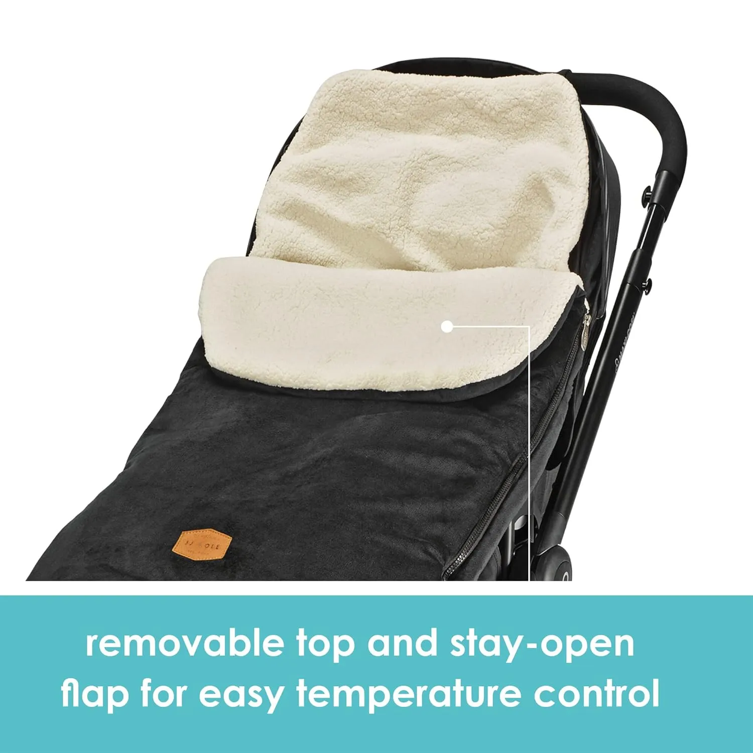 Tomy Cole Bundleme - Original, Toddler Bunting Bag, Winter Protection for Baby Car Seats and Strollers, Black
