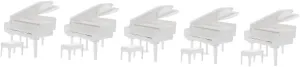 Totority 5 Sets Miniature Doll House Piano Music Box Accessory Retro Style Decor
