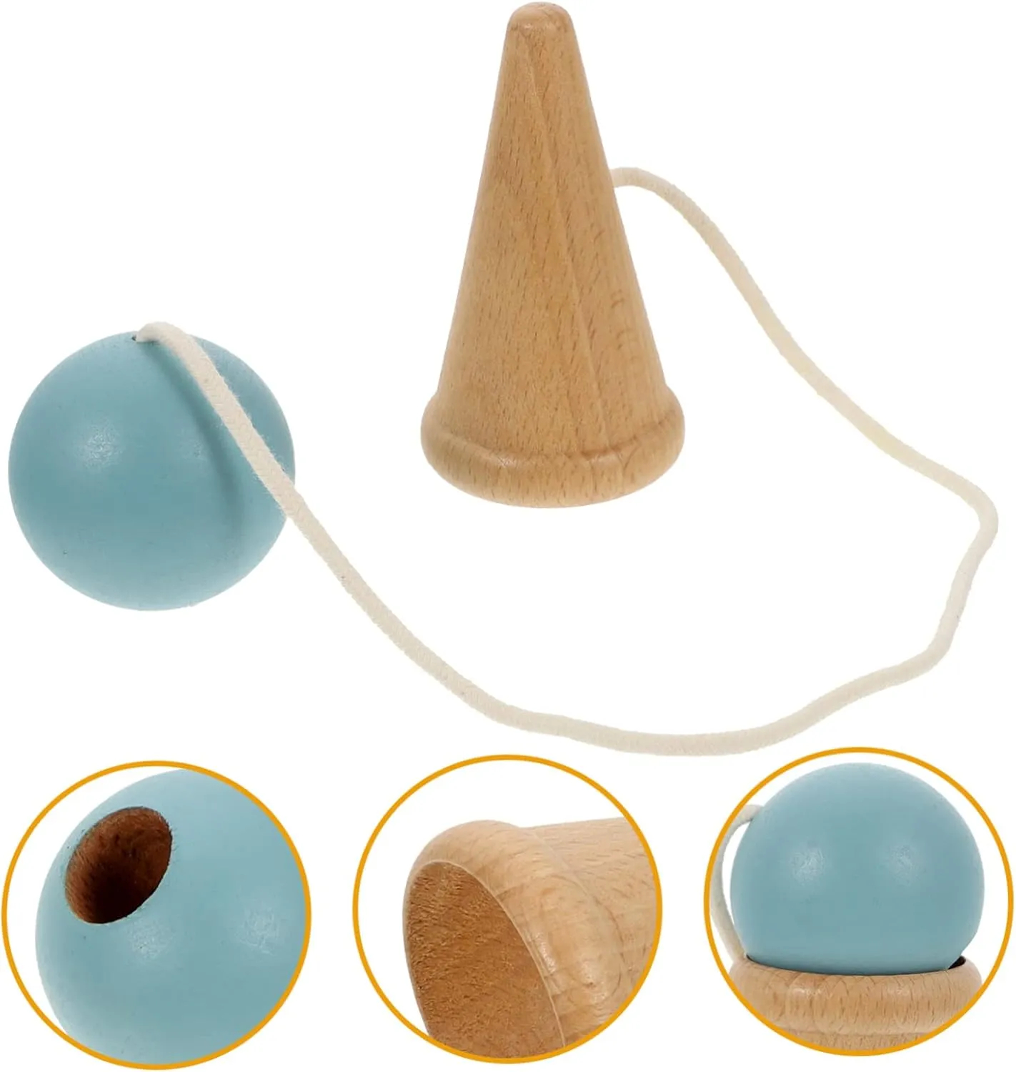 Totority Skill Ball Sports Accessories Indoor Playset Kidcraft Playset Kids Playset Portable Cup Kids Travel Accessories Sport Accessories Children Supply Kendama Baby Pull Wire Wood Toy