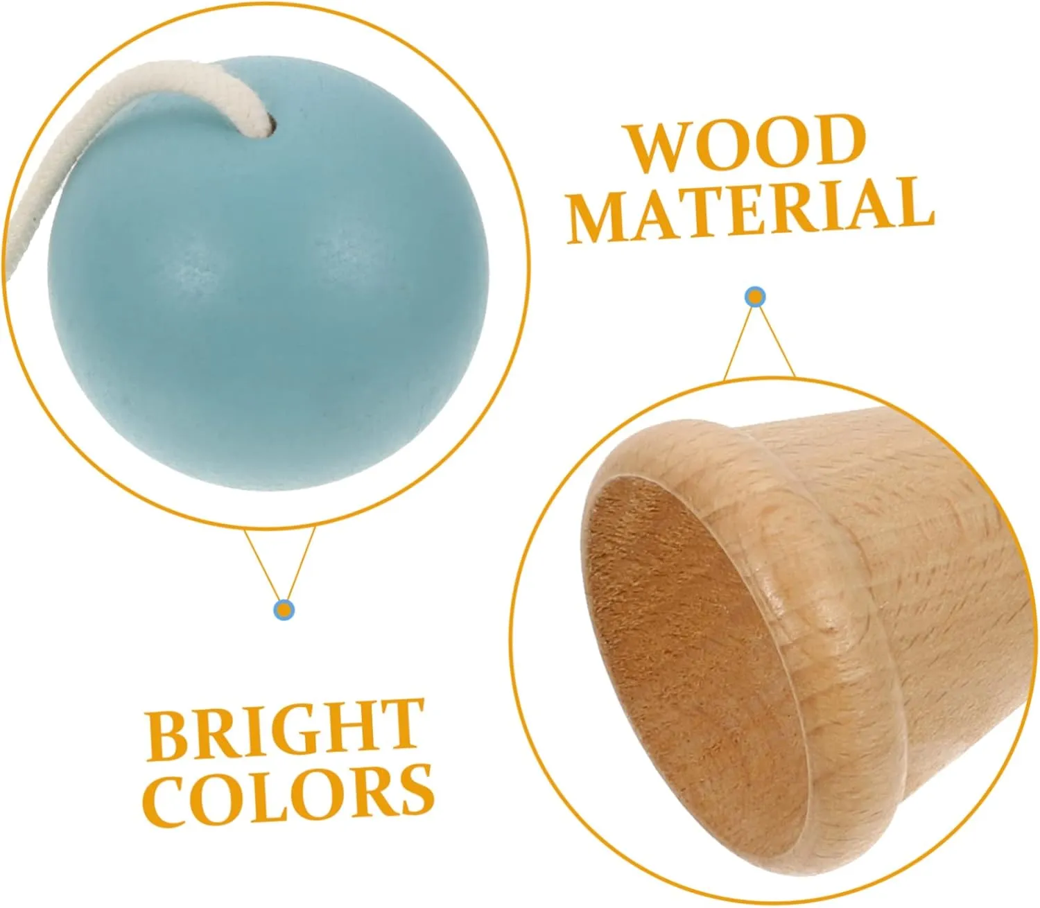 Totority Skill Ball Sports Accessories Indoor Playset Kidcraft Playset Kids Playset Portable Cup Kids Travel Accessories Sport Accessories Children Supply Kendama Baby Pull Wire Wood Toy