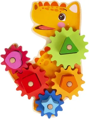 TOYANDONA 1set Wooden Gear Educational Toy Creative Building Blocks Geometric Matching Game for Boy Girl Safe Material Develops Fine Motor Skills and Cognitive Abilities
