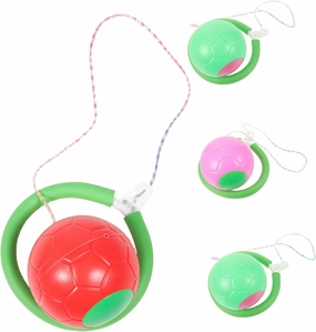 TOYANDONA 4 Pcs Bouncing Ball One Legged Jumping Fun for Boys Outdoor Activity Present for Birthdays Day Random Color