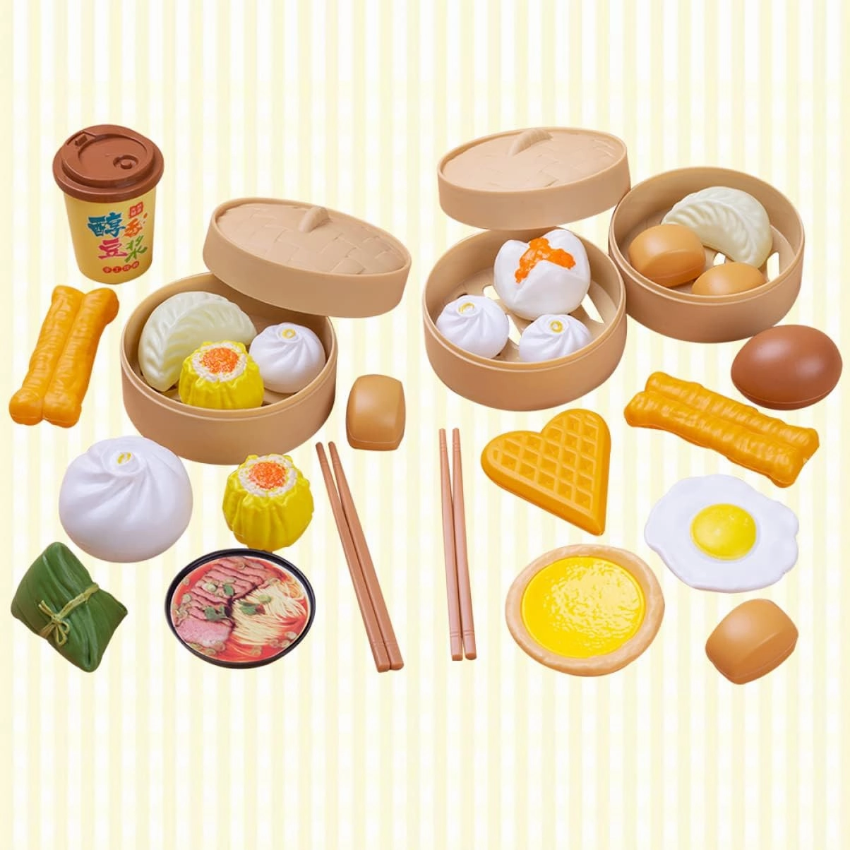 TOYANDONA Sets Kitchen Pretend Dim for Asia Pizza Play, Play Time Tea Food Steamer Birthday Toddlers Sum Kids Chinese Simulation Breakfast Children Funny Dish Boy Toys Toy/Girls