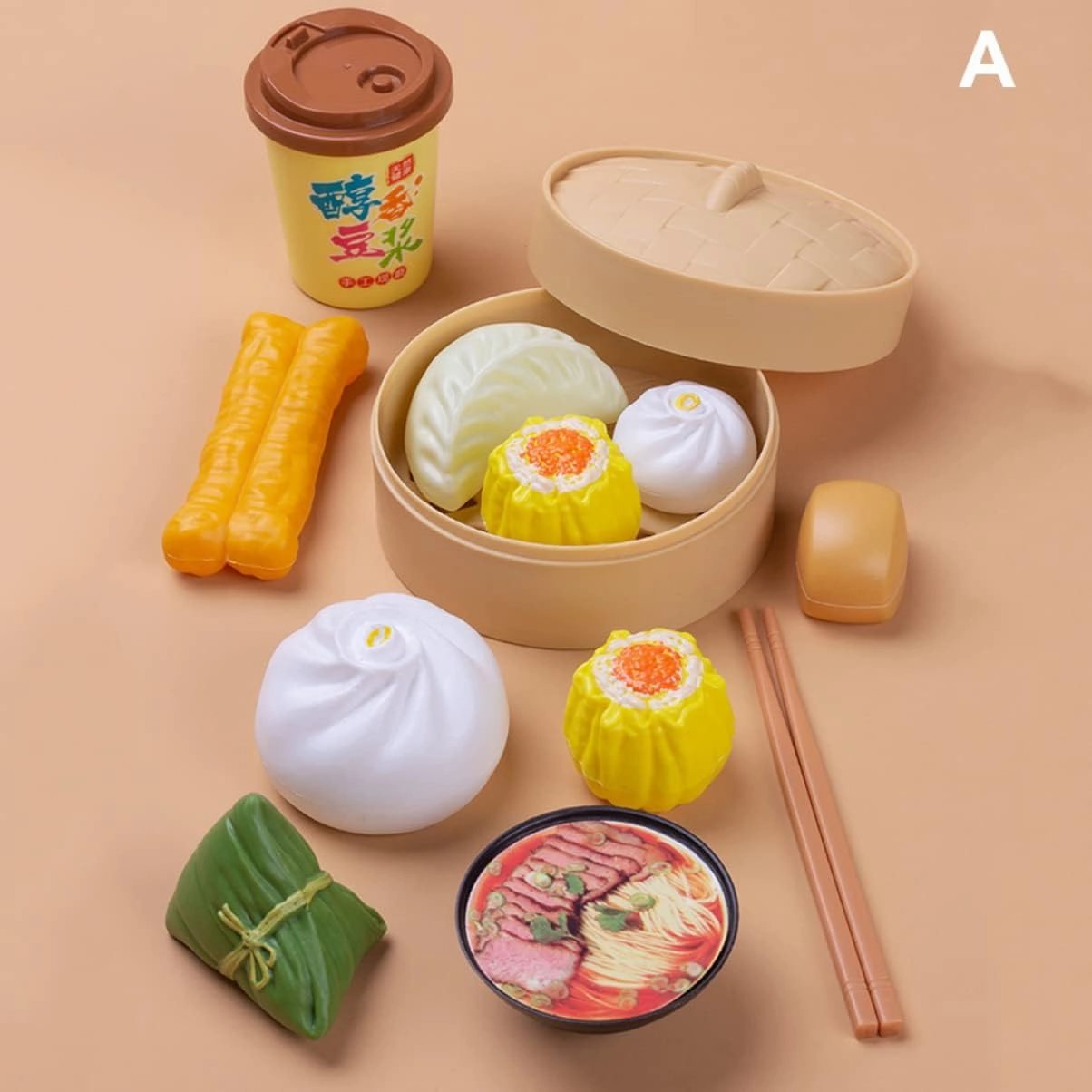 TOYANDONA Sets Kitchen Pretend Dim for Asia Pizza Play, Play Time Tea Food Steamer Birthday Toddlers Sum Kids Chinese Simulation Breakfast Children Funny Dish Boy Toys Toy/Girls