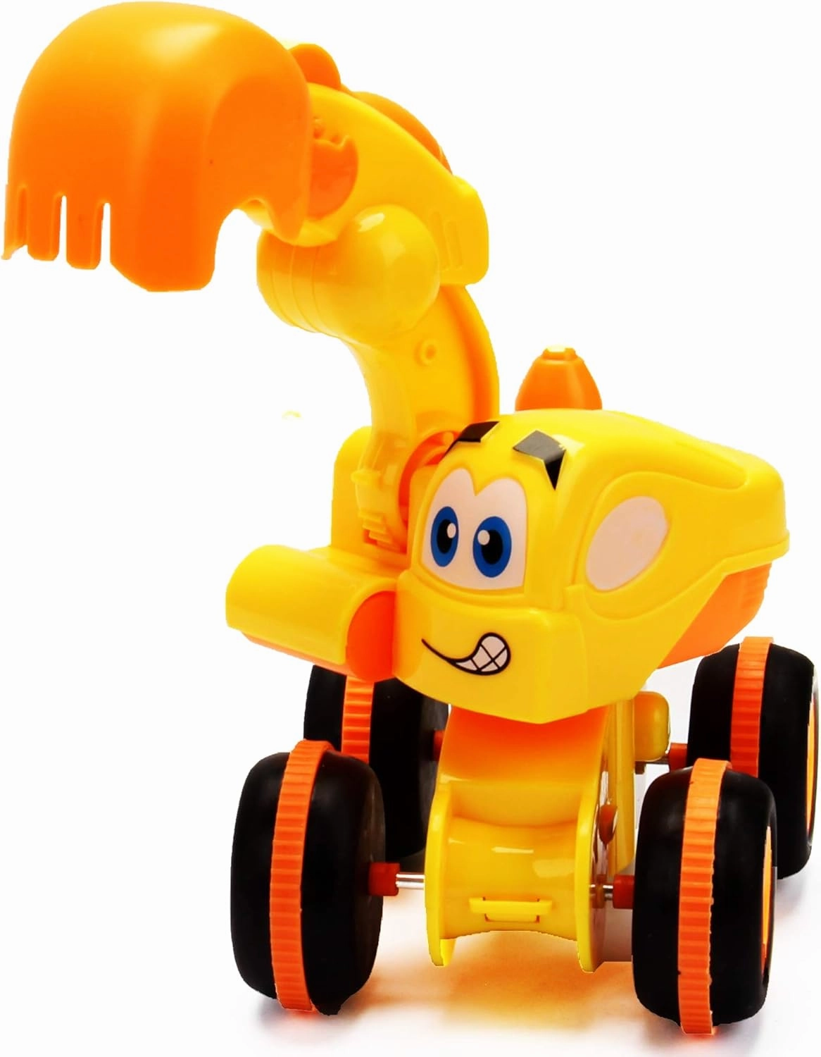Toys for 2-Year-Olds – 3 Friction Powered Trucks, Push & Go Cartoon Construction Vehicles – Pull Back Car Playset & Toy Trucks for Toddlers