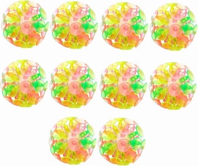 Toyvian PVC Suction Cup 10 Pcs Flash Toys Suction Toy Bounce Ball for Kids Birthday Party Bag Stuffers Light up Bouncing Ball Suck Cricket Sucker Child Kidcraft Playset
