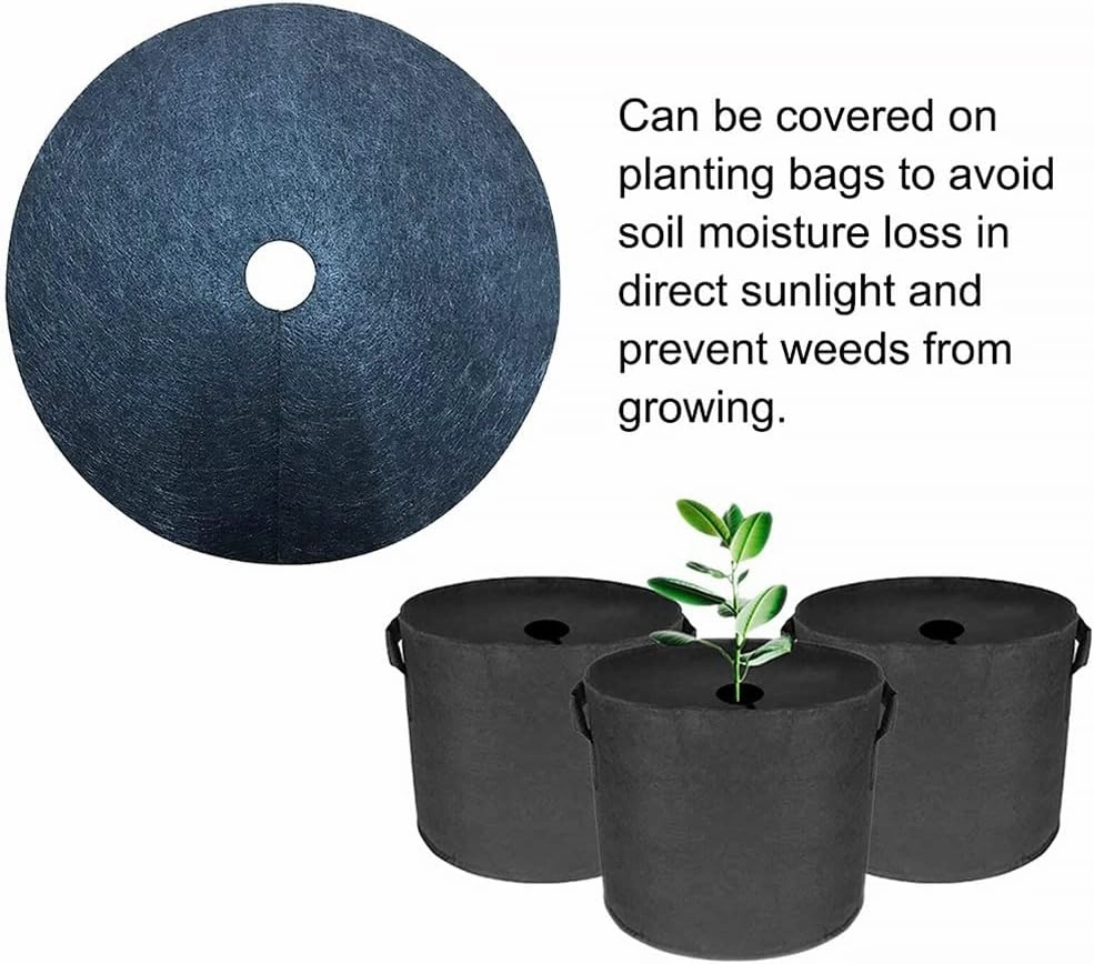Tree Protection Weed Mats Ecological Cloth Mulch Ring Round Weed Barrier Plant Cover, for Indoor Outdoor Gardens 1pcs (Size : 42CM)