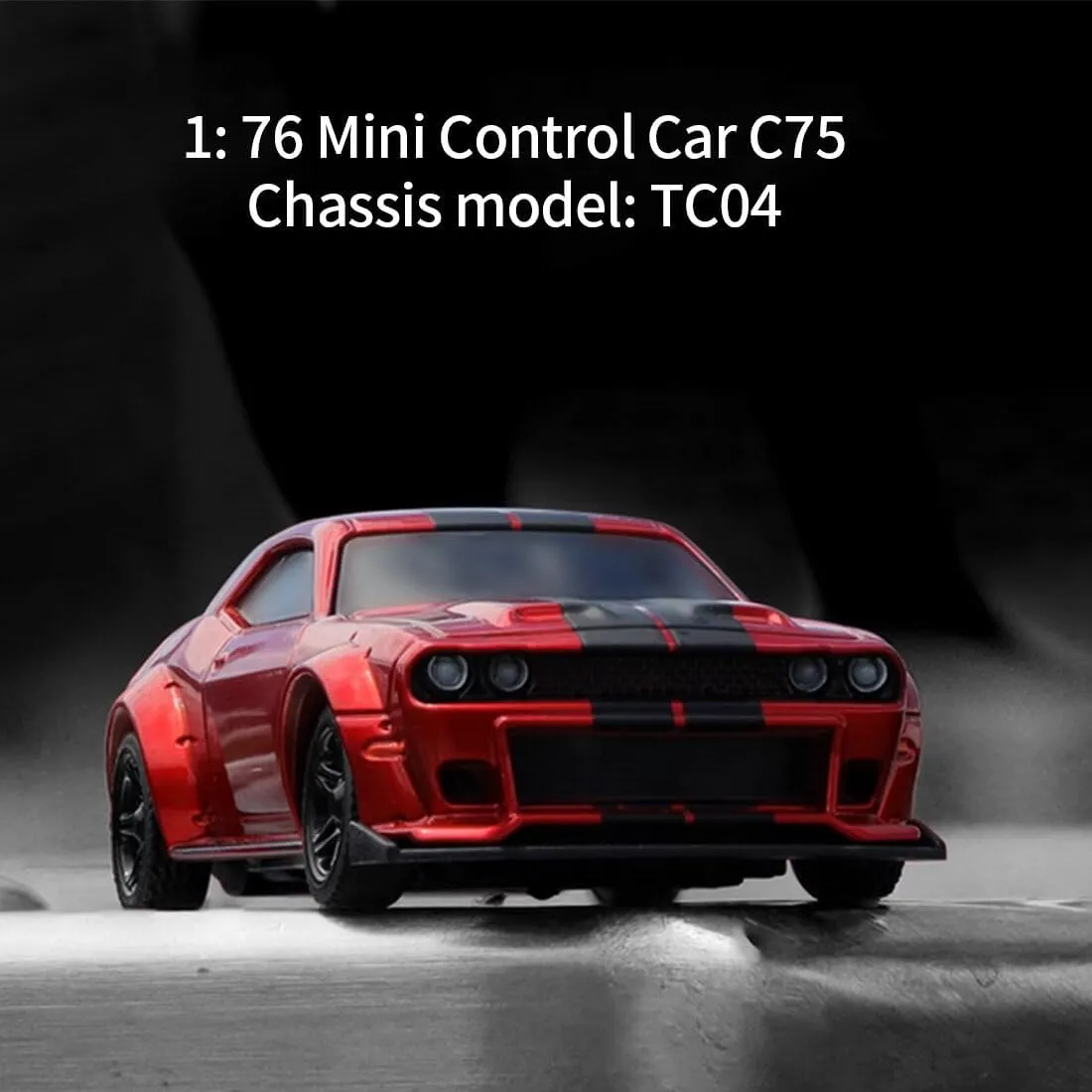 Turbo Racing C75 1/76 Scale Mini RC Car, 2.4G 4CH Remote Control Drift Racing Car Model, RWD Electric RC Drift Vehicle Toys Gift for Adult