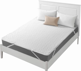 Twin Size Mattress Protector Cover Waterproof Quilted Fitted Soft Cotton Mattress Cover Pad Washable Mattress Bed Protector with Elastic Band