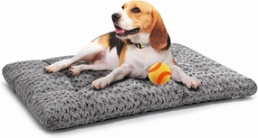 Ultra Soft Dog Bed & Kennel Pad for Medium Dogs - Fit Metal Crates, Washable & Anti-Slip, Cozy Sleeping Mat, Dark Gray, 30"