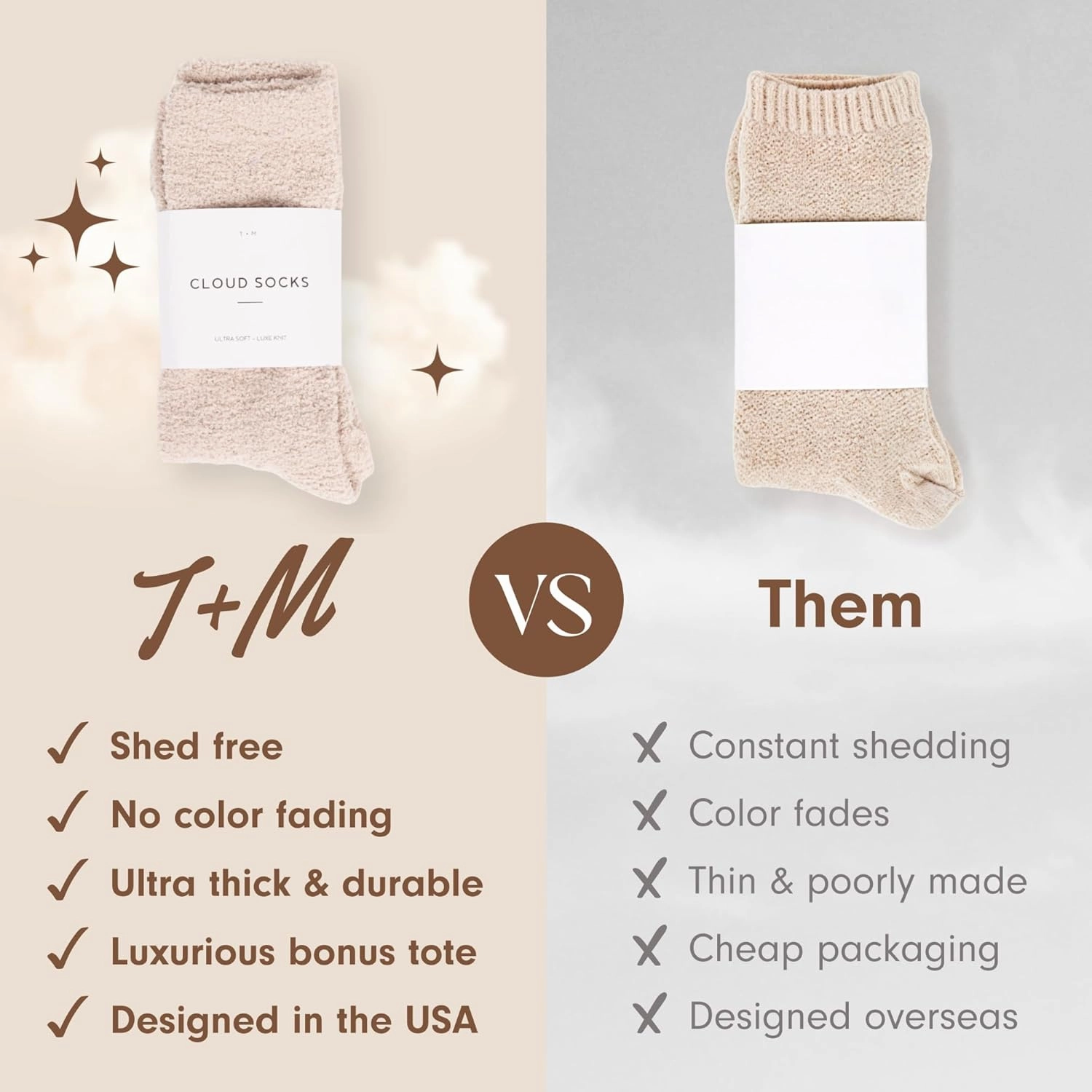 Unboxme Gifts Warm & Cozy Ultra-Luxe Cloud Sock for Women & Men - Super Soft Luxurious Fabric Sleep Socks